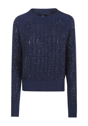 Ermanno Scervino beaded knitwear - Blue