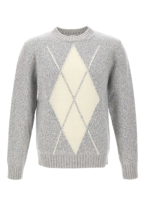 Eleventy geometric-pattern wool sweater - Grey