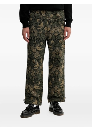 HUGO drawstring floral trousers - Green