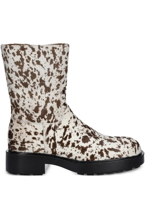 Copenhagen mottled ankle boots - White