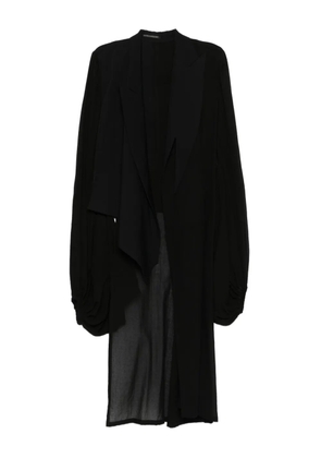 Yohji Yamamoto balloon-sleeve wrap jacket - Black