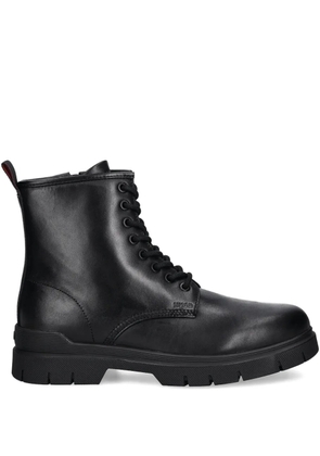 HUGO lace-up zip boots - Black