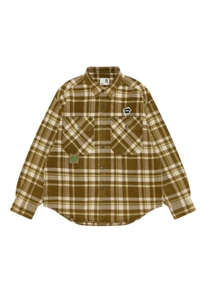 AAPE BY *A BATHING APE® plaid pocket shirt - Brown