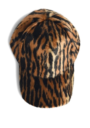 STAND STUDIO Cyrene animalier faux-fur cap - Brown