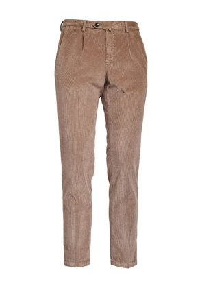 Briglia 1949 pleated-front corduroy trousers - Brown
