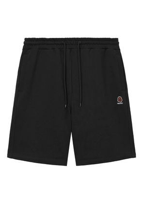 FINGERCROXX logo-embroidered drawstring shorts - Black