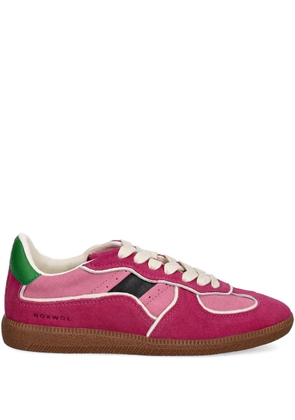 Nokwol August panelled lace-up sneakers - Pink