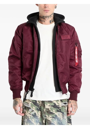 Alpha Industries MA-1 D-Tec hooded bomber jacket - Red