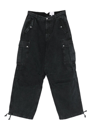 RHUDE cargo tie-detail trousers - Black