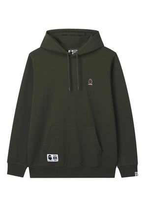 FINGERCROXX embroidered kangaroo-pocket hoodie - Green