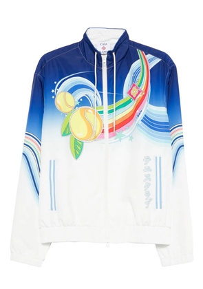 Casablanca graphic-zipped jacket - White