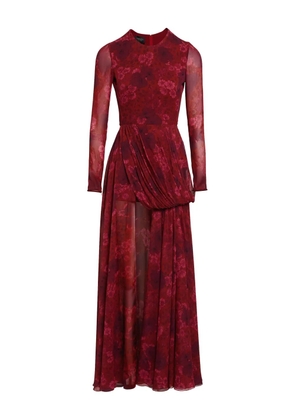 Giambattista Valli floral-print draped maxi dress - Red
