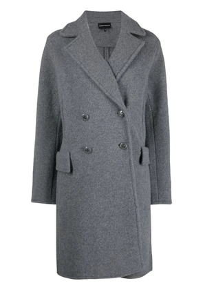 Emporio Armani double-breasted coat - Grey