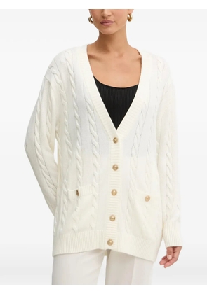 GUESS USA cable-knit button cardigan - White