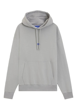HUGO logo-patch cotton hoodie - Grey