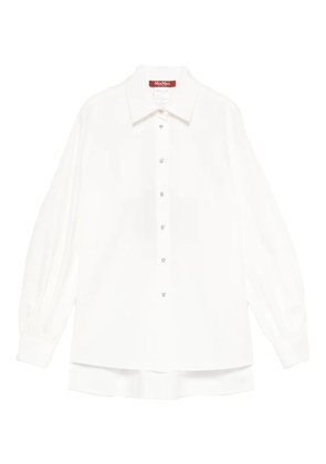 Max Mara cut-out layered shirt - White
