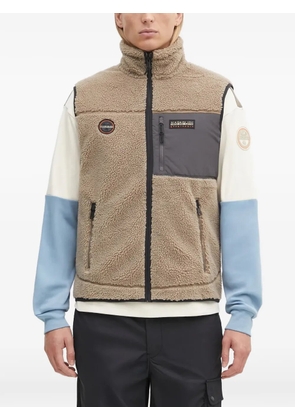Napapijri Yupik V zip mock-neck vest - Neutrals