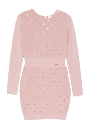 Elisabetta Franchi long sleeve mini dress - Pink