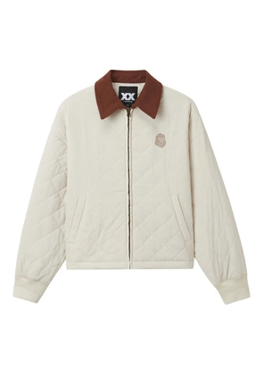 FINGERCROXX quilted embroidered jacket - Neutrals
