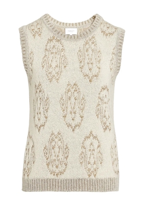 Giambattista Valli Ikat-pattern sleeveless vest - Neutrals