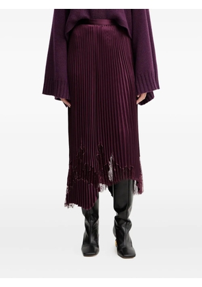 BOSS pleated midi skirt - Purple