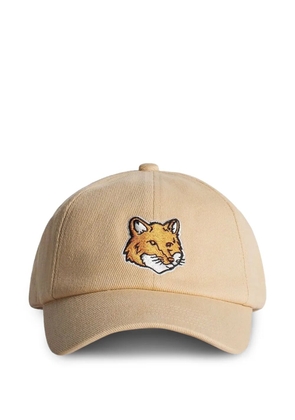 Maison Kitsuné Fox Head cotton cap - Neutrals
