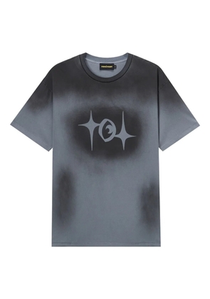 Mini Cream ombré graphic-print T-shirt - Grey