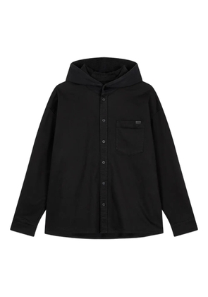 TOMBOY hooded long-sleeve shirt - Black