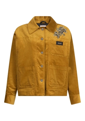 LIU JO bejewelled patch-pocket jacket - Yellow