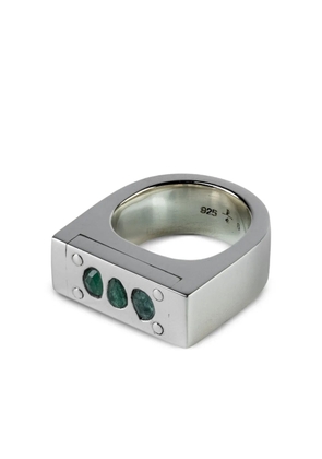 Parts of Four Plate emerald ring - Silver