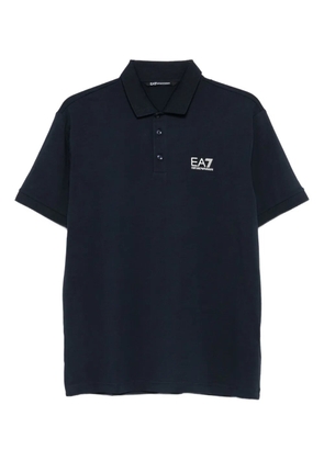 Ea7 Emporio Armani logo-print polo shirt - Blue