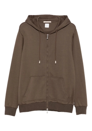 Eleventy zip-up hoodie - Brown