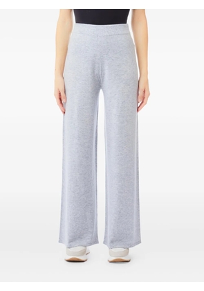 LIU JO ribbed logo-detail palazzo pants - Grey
