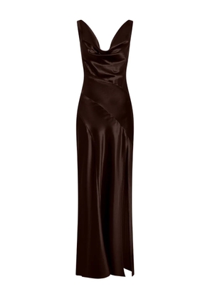 Nicholas Alfina cowl-neck slit maxi dress - Brown