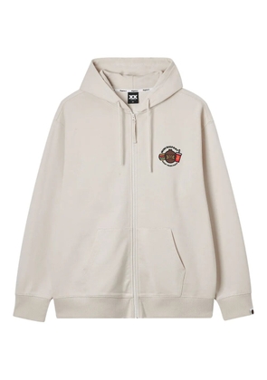 FINGERCROXX zip graphic hoodie - Neutrals