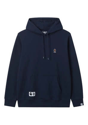 FINGERCROXX logo-detail long-sleeves hoodie - Blue