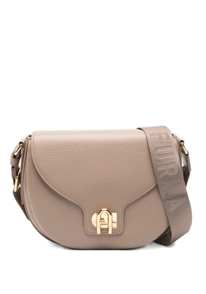 Furla Lotus grained-texture shoulder bag - Neutrals