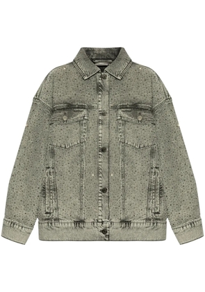 Gestuz stretch-cotton denim jacket - Grey