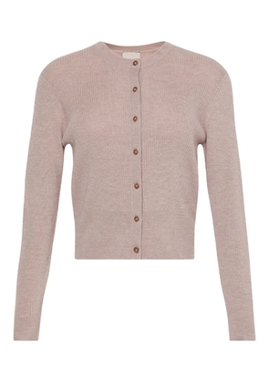 Calvin Klein buttoned ribbed cardigan - Neutrals