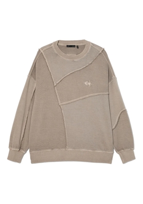 FIVE CM logo-patch sweatshirt - Neutrals