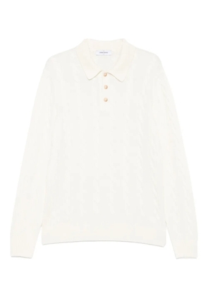 Gran Sasso cable-knit logo sweater - White