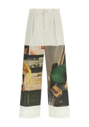 Issey Miyake wide-leg printed trousers - Neutrals