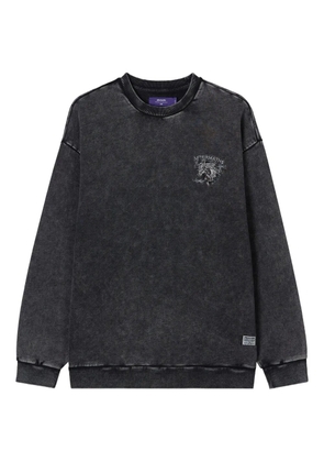 aftermaths embroidered horse-design sweatshirt - Black