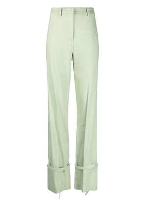 Patrizia Pepe twill buckled-ankle trousers - Green