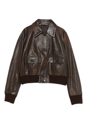 Valstar leather bomber jacket - Brown