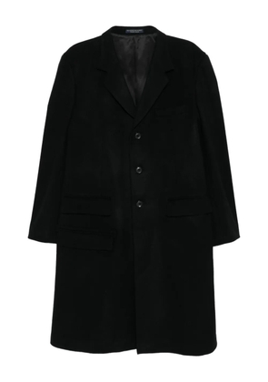 Yohji Yamamoto wool gabardine coat - Black