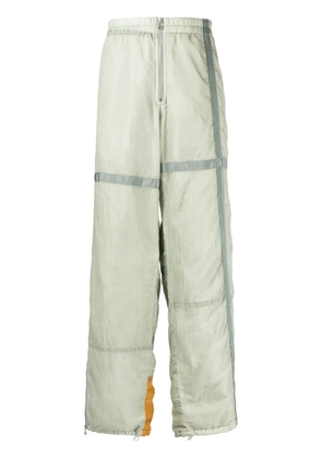 OAMC logo-embroidered panelled shirt - Green