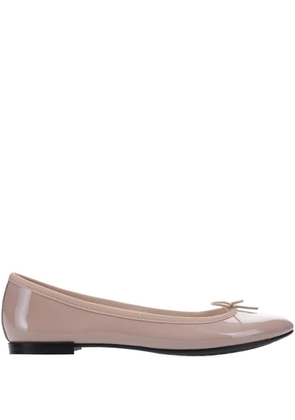 Repetto Cendrillon patent-leather bow-detail ballet flats - Neutrals