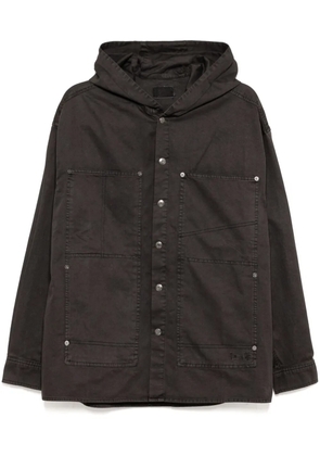 izzue hooded shirt jacket - Grey