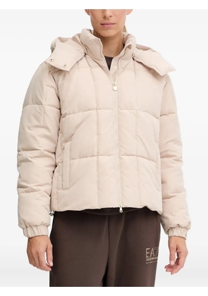 Ea7 Emporio Armani hooded quilted jacket - Neutrals